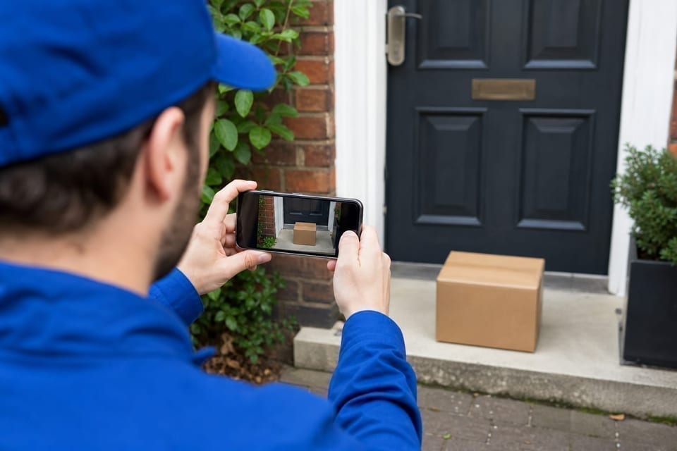 Proof of delivery at a pharmacy doorstep